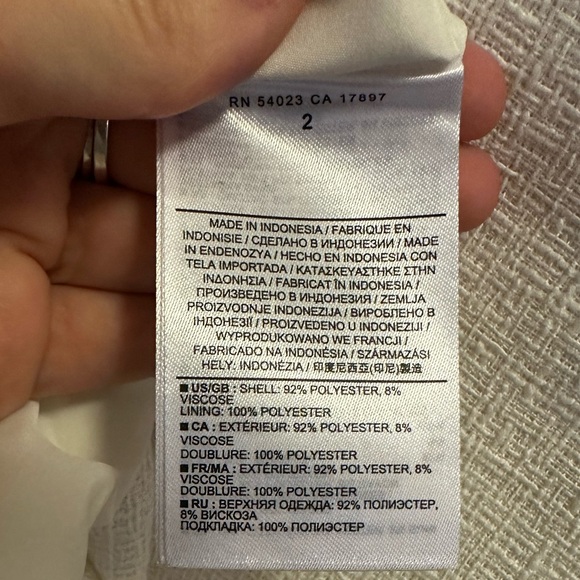 NWOT White Banana Republic tweed Skater style dress - Picture 5 of 8